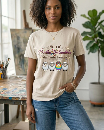 Camiseta Premium Ovelha Umbandista Axé Umbanda