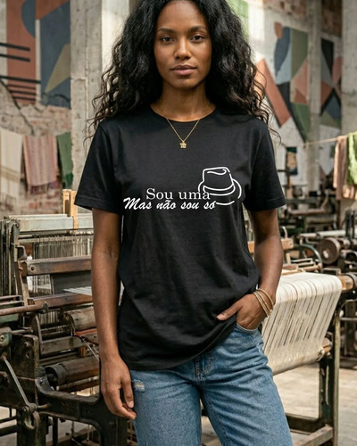 Camiseta Premium Algodão Sou Uma Mas Não Sou Só Axé Umbanda