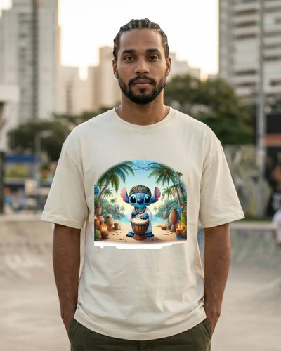 Camiseta Premium Algodão Axé2- Coleção Stitch Axé Umbanda