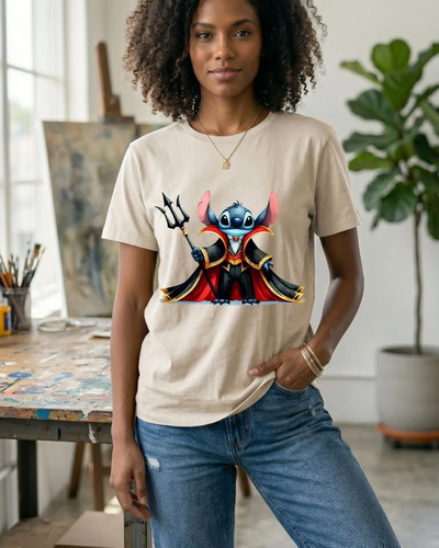 Camiseta Algodão Exu - Coleção Stitch| Axé Umbanda Candomblé