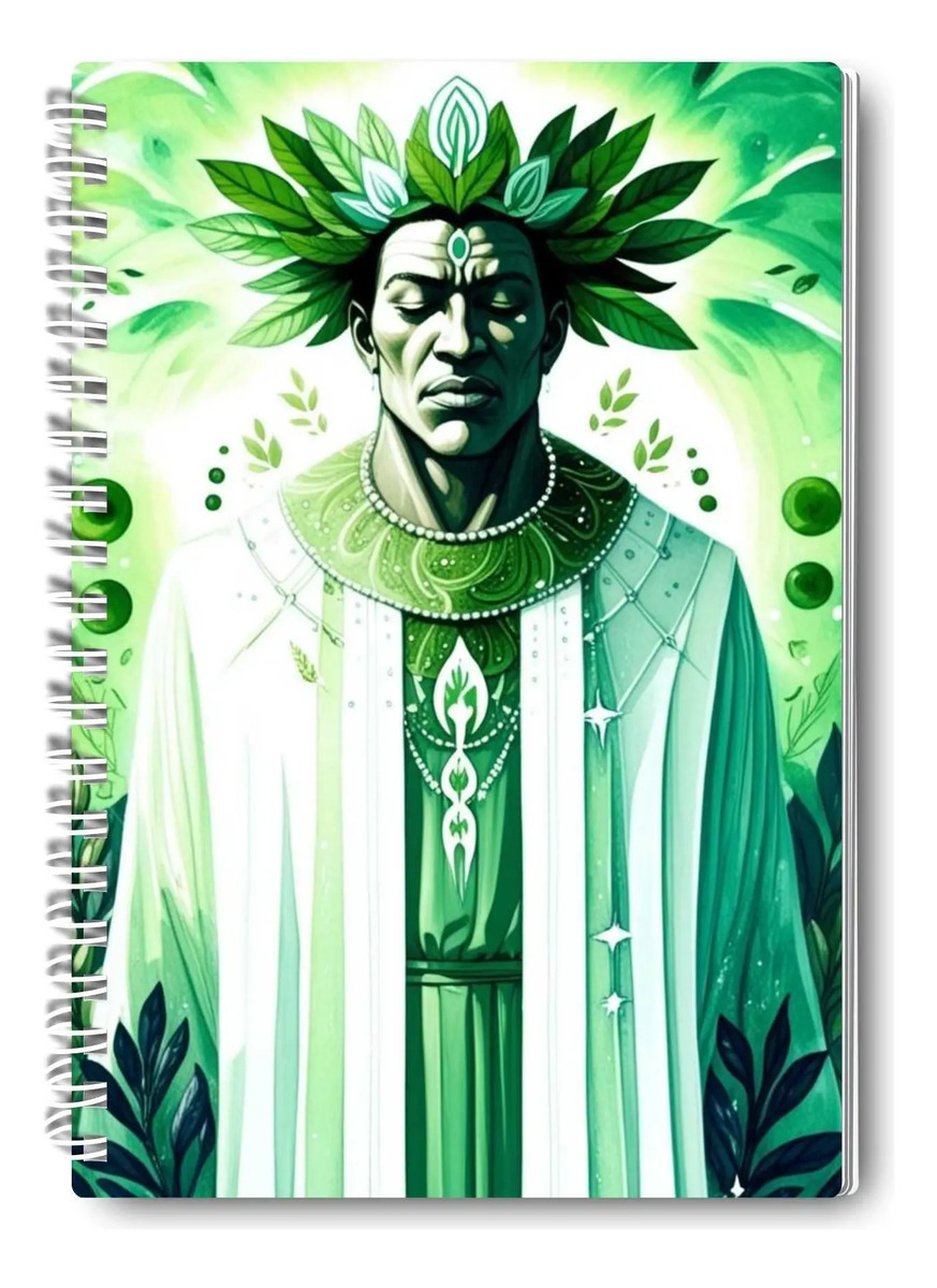 Caderno Capa Dura A5 Ossain - 100 Folhas - Umbanda